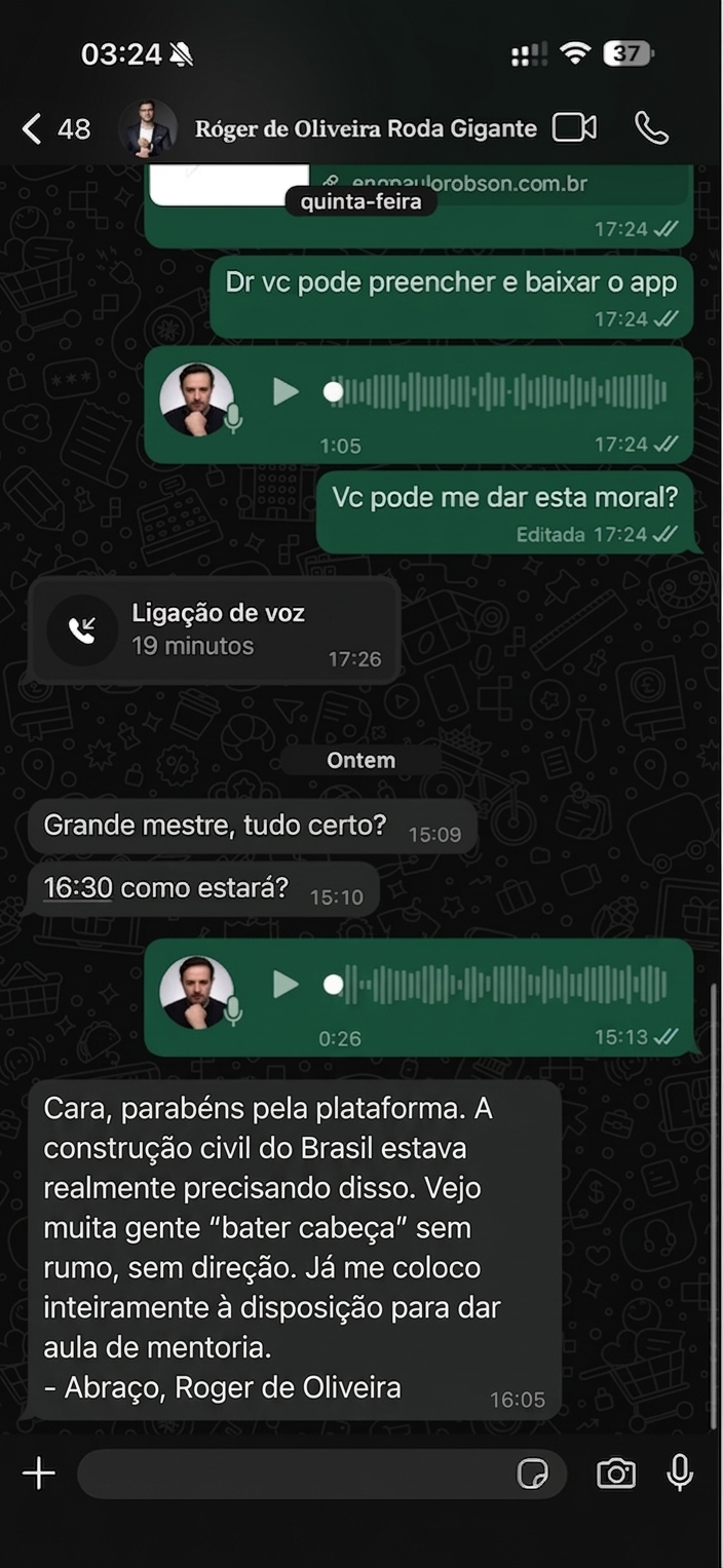 Depoimento de membro do Prátice Hub